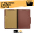 The File King Two Divider Legal Size Pressboard Classification File Folder, Brick Red | Box of 10 | 2” Expansion |