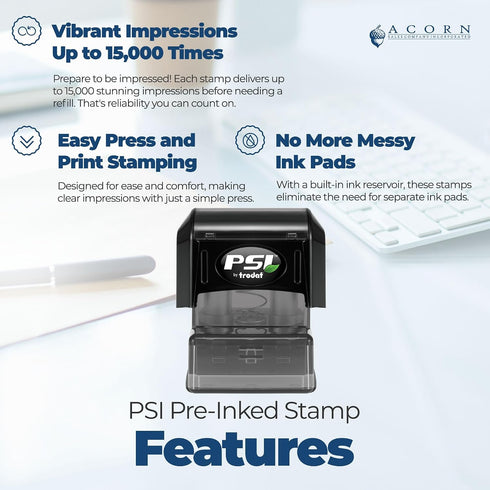 Packaging 1-5/8" Pre-Inked Grateful Heart Custom Thank You Stamper | Personalized Business Rubber Stamp for Small
