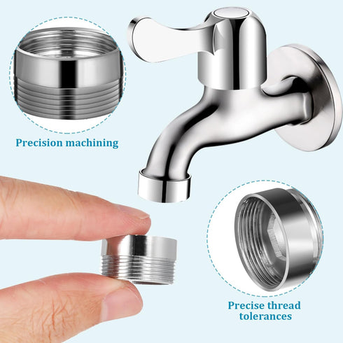 OSALADI Faucet Adapter Kit, Brass Faucet Adapter for Sink Male/Female to Hose Adapter, 8pcs, 4 Sizes