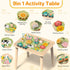 wiqins 3-in-1 6-36 Baby Activity Table for Months Old Kids Wooden Activity Center Sensory Play Table for Toddlers