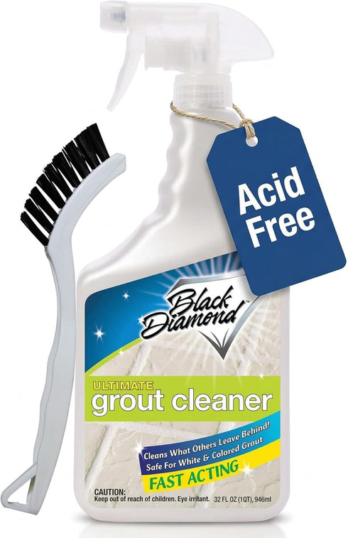 Black Diamond Ultimate Grout Cleaner: Best Cleaner for Tile,Ceramic,Porcelain, Marble Acid-Free Safe