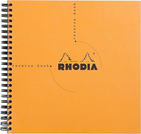 Rhodia Reverse Standard Notebook, Graph, Orange, 8.25" x 8.25"