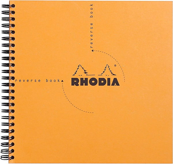 Rhodia Reverse Standard Notebook, Graph, Orange, 8.25" x 8.25"