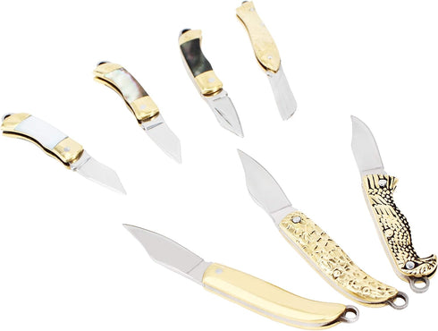 Miniature Gadgets Pocket Knife, Eastern Delights EDC Ultra Small Multifunction Cutting Tool, Black Shell