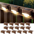 DenicMic 16 Pack Solar Deck Lights Outdoor Waterproof 4000K Warm White LED