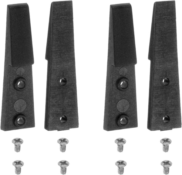 2 Pair Carbon Fiber Tweezer Tips, 1.1" Length, Replaceable Straight Flat Heads, Heat Resistant Non-Conductive, Black