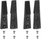 2 Pair Carbon Fiber Tweezer Tips, 1.1" Length, Replaceable Straight Flat Heads, Heat Resistant Non-Conductive, Black