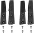 2 Pair Carbon Fiber Tweezer Tips, 1.1" Length, Replaceable Straight Flat Heads, Heat Resistant Non-Conductive, Black
