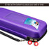 Hard Stethoscope Case with ID Slot, Large Carrying Case Compatible with 3M Littmann/ADC/Omron/MDF (Purple)