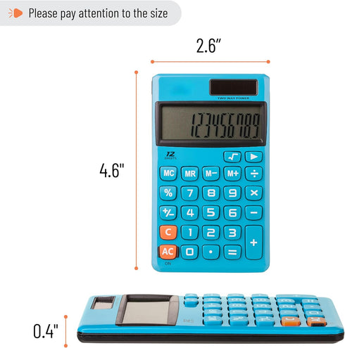 Mr. Pen Standard Function Calculator, 12 Digits Solar Calculator for Basic Office Use