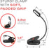 625nm Hooga Red Book Light, Clip On LED Light for Reading in Bed, No Blue Light, Eye Care, Gift for Students, Kids