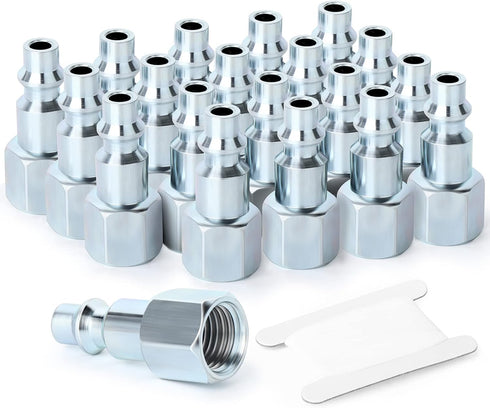 GASHER 1/4-Inch NPT Female Industrial Air Plug: Pneumatic Plugs 300PSI (20-Pack)