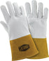 IRONCAT 6141 Kidskin TIG Welding Gloves, Medium, Kevlar Thread with 4 in. Gold Cuff