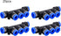PK-8(8mm) OD Quick Release Connectors Manifold, 20 PCS Inline Manifold Union Fittings, Pneumatic Push Fittings