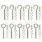10PCS M6 Stainless Steel Ring Eye Bolts Hook with 20 Nuts and 40 Washers
