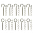 10PCS M6 Stainless Steel Ring Eye Bolts Hook with 20 Nuts and 40 Washers