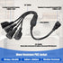 4 Outlet Power Cord, NEMA 5-15P to 5-15R 1 to 4 Y Splitter, 20 Inch Extension Cord Splitter