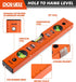 DOWELL 12 Inch Magnetic Spirit Level with Metric Scale, 3 Different Bubbles - 45 /90 /180 HY030660