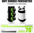 FUNISKETCH 4 Pack Cute Panda Magnetic Pen Holder, Strong Magnet for Glass Whiteboard, Refrigerator & Locker - Marker