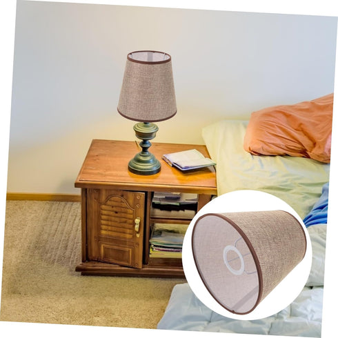 Retro Linen Fabric Desk Lamp Shade - Perfect for Living Room