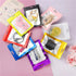 IRTGFHJE Packaging Pouches(Blue,12x22cm 200pcs) Flat Lock Bags Matte Aluminum Foil Frosted Window Zip Lock Bag DIY