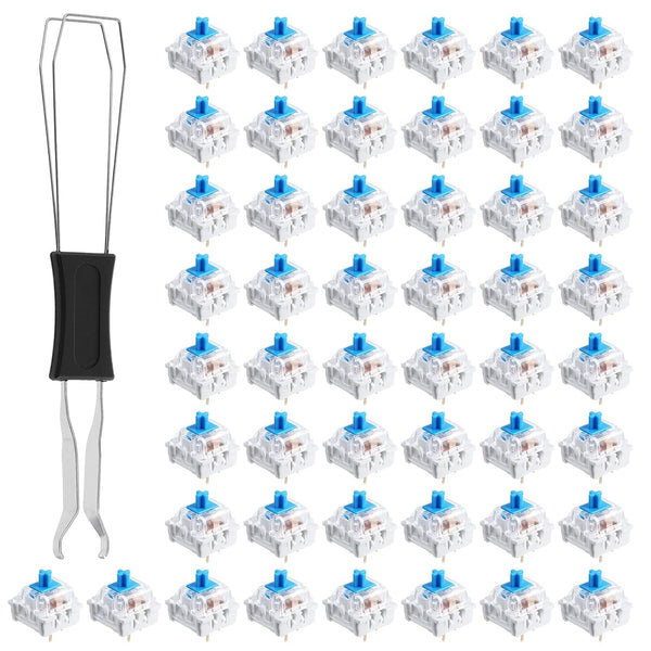 Bruislard 50 PCS Blue Keyboard Clicker for 3D Prints Mechanical Keyboard Switches, Keyboard-Clicker