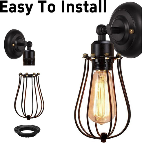 Runseaway 4Pcs E26 1-1/4 Inch (32mm) Lamp Shade Rings, Black Light Socket Ring Collar Rings, Lock Socket Replacement