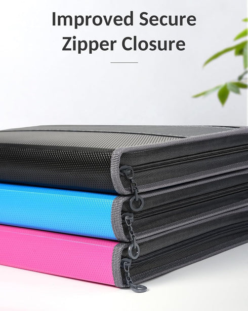 Sooez Accordion File Organizer - 12 Pocket Expanding File Folder with Safe Zipper, Pencil Pouch, Portable Monthly