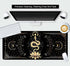 Black & Gold Large Mouse Pad, Boho Snake Witch Desk Mat for Desktop, 35.4x15.7 in for Gaming & Office