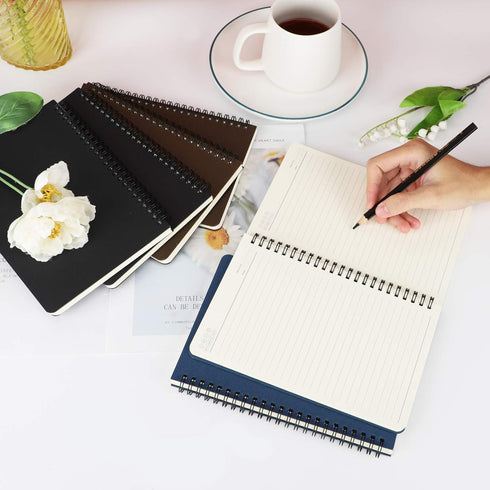 EUSOAR Spiral Lined Notebook, A5 6 Packs, 120 Pages, 5.5"X8.3" Travel Writing Notebooks for College