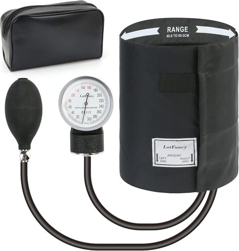 Aneroid Sphygmomanometer by LotFancy, X-Large Thigh BP Cuff (16-26in), Professional Manual Blood Pressure Monitor