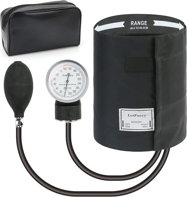 Aneroid Sphygmomanometer by LotFancy, X-Large Thigh BP Cuff (16-26in), Professional Manual Blood Pressure Monitor