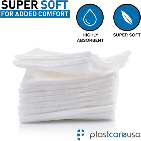 400 Count 4x4 4-Ply (2 Packs 200) Gauze Pads - Soft Non Woven Sponges - Non Sterile Dental & Esthetic Wipes - All