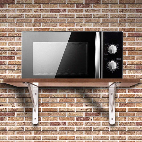 Deezio 10 inch, Pack 4(250x150x4mm) Stainless Steel Solid Shelf Brackets Shelf Support Corner Brace Joint Right Angle