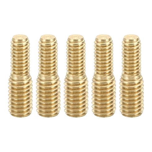 PATIKIL M4x8mm to M5x8mm Double End Threaded Stud Screw Bolt, 5 Pack Brass Rod Bolts