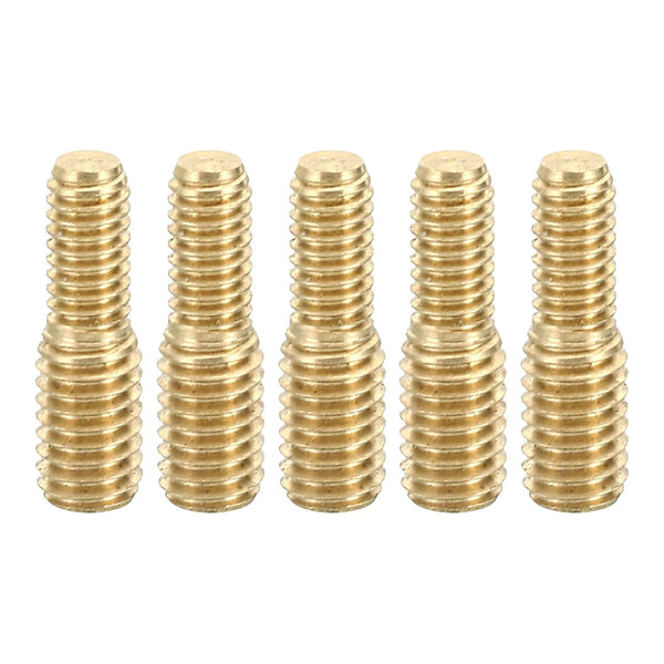 PATIKIL M4x8mm to M5x8mm Double End Threaded Stud Screw Bolt, 5 Pack Brass Rod Bolts