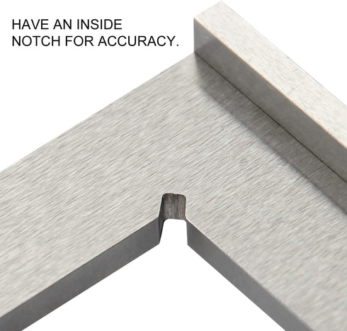 Precision Machinist Square 4 Inch Engineer Square, 90 Degree Right Angle Ruler, Ground Hardened Steel