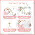 SMUAENSS 48 Pack Communion Christian Thank You Cards, Watercolor Pink Floral Cross Baptism Thank You Cards