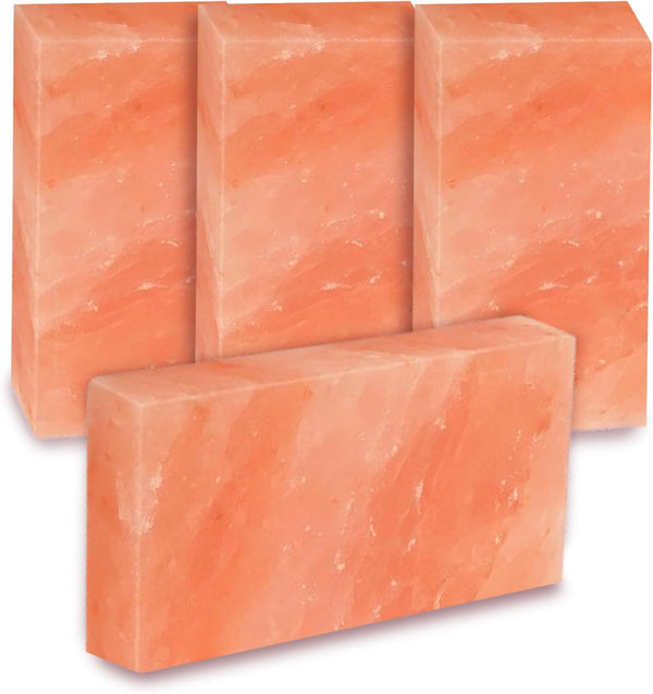 Himalayan Pink Salt Tiles & Bricks - 8"x4"x1" for Spa, Sauna, Pack