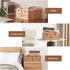 Kirigen Natural Wooden Desktop Organizer - Office Supplies Filing Tidy Storage Shelf with 3 Drawers (NA, 2-Layer & 3