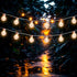 34ft with100 Bulbs Afirst White Outdoor String Lights LED Waterproof Patio Lights for Garden Backyard Holiday