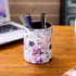 Purple Succulent Design PU Leather Pencil Pen Holder Desk Organizer PH23
