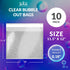 Clear Bubble Out Bags, 12 x 11.5 Inches, Pack of 10 Polyethylene Self Seal Bubble Pouches