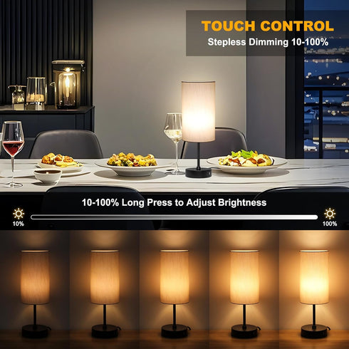 Unicozin 17Inch 3 7 Dimmable Table Lamp for Bedroom, Touch Control Bedside Lamp for Reading, CCT & RGB Color Changing