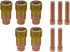 TIG Welding Torch STUBBY Gas Lens Collet Body 17GL116 1/16" & Collet 10N23S, Copper Consumables KIT, 10PCS