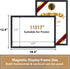 PUJIANG 11" 17" 6Pack) x Self-Adhesive Magnetic Display Frame, Double Sided Window Magnetic Sign Holder with Clear PVC