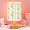 VIHOSE Pink Floral Kids Table Lamp for Bedroom Kids Bedside Lamp with