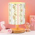 VIHOSE Pink Floral Kids Table Lamp for Bedroom Kids Bedside Lamp with