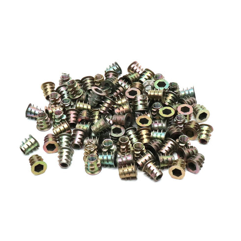Luomorgo M5x10mm Zinc Alloy Bolt Fastener Connector - 100pcs Threaded Insert Nuts