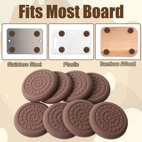 Gsbnjuy 8 Pcs Rubber Feet for Furniture Anti Slip Cutting Board Stabilizer Pads Silicone Rubber Feet Self-Adhesive